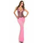 Amiatex Ženska obleka 74502, roza, UNIVERZáLNí
