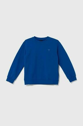 Otroški bombažen pulover Guess N4YQ05 KAD73 - modra. Otroški pulover iz kolekcije Guess