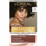 Loreal Paris Excellence Universal Nudes barva za lase, 1U Black