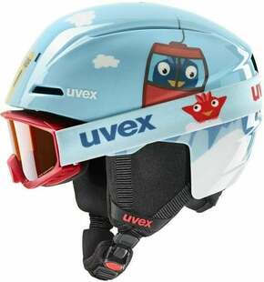 UVEX Viti Set Junior Light Blue Birdy 46-50 cm Smučarska čelada