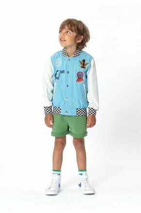 Otroška bomber jakna Gosoaky WHITE WORM - modra. Otroška bomber jakna iz kolekcije Gosoaky. Prehoden model