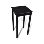 VIDAXL Barska miza MDF črna 55x55x107 cm