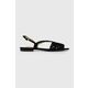 Sandali Answear Lab ženski, črna barva - črna. Sandali iz kolekcije Answear Lab. Model je izdelan iz tekstilnega materiala. Model s tekstilno notranjostjo, ki je udobna za stopalo in omogoča enostavno vzdrževanje čistoče.