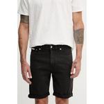 Calvin Klein Jeans kratke hlače moške denim črna LV04RF921G
