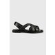 Usnjeni sandali Gant Khiria ženski, črna barva, 26561832.G00 - črna. Sandali iz kolekcije Gant. Model je izdelan iz naravnega usnja. Model z usnjeno notranjostjo, ki je udobna za noge.