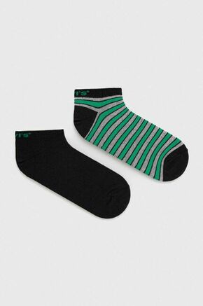 Nogavice Levi's 2-pack zelena barva - zelena. Kratke nogavice iz kolekcije Levi's. Model izdelan iz elastičnega materiala. V kompletu sta dva para.