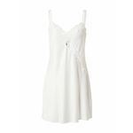 Spalna srajca Lauren Ralph Lauren ženska, bež barva - bela. Spalna srajca iz kolekcije Lauren Ralph Lauren. Model izdelan iz satenaste tkanine.