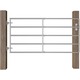 VIDAXL Vrata za pašno ograjo s 5 prečkami (95-170)x90 cm srebrna