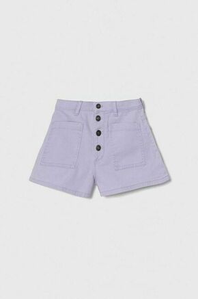Otroške kratke hlače iz jeansa United Colors of Benetton vijolična barva - vijolična. Otroški kratke hlače iz kolekcije United Colors of Benetton. Model izdelan iz jeansa. Model iz izjemno udobne tkanine z visoko vsebnostjo bombaža.