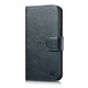 iCARER oil wax wallet case 2v1 cover iphone 14 pro anti-rfid usnjena preklopna torbica modra (wmi14220722-bu)