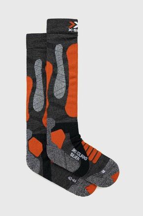 Smučarske nogavice X-Socks Ski Touring Silver 4.0 - siva. Smučarske nogavice iz kolekcije X-Socks. Model izdelan iz termoaktivnega materiala z merino volno.