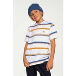 Otroška kratka majica Coccodrillo - modra. Kratka majica iz kolekcije Coccodrillo. Model izdelan iz tanke, rahlo elastične pletenine.
