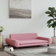 vidaXL Pasja postelja roza 100x54x33 cm žamet