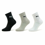 Set 3 parov otroških visokih nogavic Puma Junior Crew Sock 3P 907958 Grey/White/Black 03