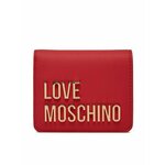 Denarnica Love Moschino ženski, rdeča barva - rdeča. Mala denarnica iz kolekcije Love Moschino. Model izdelan iz ekološkega usnja.