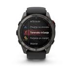 Garmin Fenix 8 Pro Titanium, Graphite/Black Silicone Band 51mm LTE pametna ura