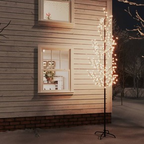 VidaXL Cvetoča češnja LED toplo bela 368 LED lučk 300 cm