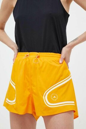 Kratke hlače za tek adidas by Stella McCartney TruePace oranžna barva - oranžna. Kratke hlače za tek iz kolekcije adidas by Stella McCartney. Model izdelan iz hitrosušečega materiala.