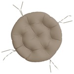 vidaXL Okrogla blazina taupe Ø 60 x 11 cm oxford tkanina