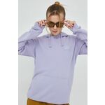 Bluza Fila - vijolična. Mikica s kapuco iz kolekcije Fila. Model izdelan iz tanke, rahlo elastične pletenine.