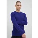 Majica z dolgimi rokavi Under Armour moški, vijolična barva - vijolična. Majica z dolgimi rokavi iz kolekcije Under Armour. Model izdelan iz pletenine s potiskom.