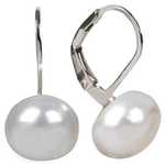 JwL Luxury Pearls Srebrni uhani s pravim biserom JL0022 srebro 925/1000