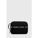 Kozmetična torbica Tommy Jeans črna barva - črna. Toaletna torbica iz kolekcije Tommy Jeans. Model izdelan iz tekstilnega materiala.