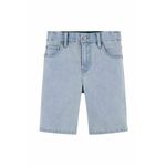 Otroške kratke hlače iz jeansa Levi's mornarsko modra barva - modra. Otroški kratke hlače iz kolekcije Levi's. Model izdelan iz jeansa.