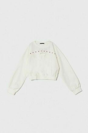Otroški pulover Sisley bela barva - bela. Otroški pulover iz kolekcije Sisley