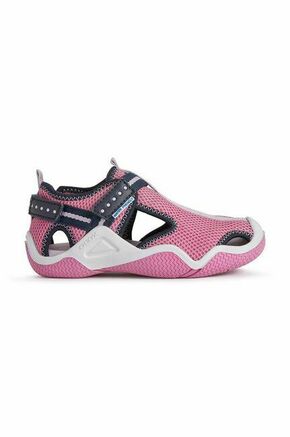Otroški sandali Geox roza barva - roza. Otroški sandali iz kolekcije Geox. Model izdelan iz tekstilnega materiala.