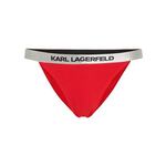 Spodnji del kopalk Karl Lagerfeld rdeča barva - rdeča. Spodnji del kopalk iz kolekcije Karl Lagerfeld. Model izdelan iz enobarvnega materiala.