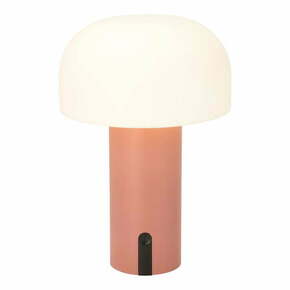 Bela/rožnata LED namizna svetilka (višina 22