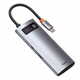 BASEUS Metal Gleam HUB adapter USB-C - 3x USB, siva