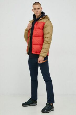 Puhasta športna jakna Marmot Guides Down bež barva - bež. Puhasta športna jakna iz kolekcije Marmot. Podloženi model