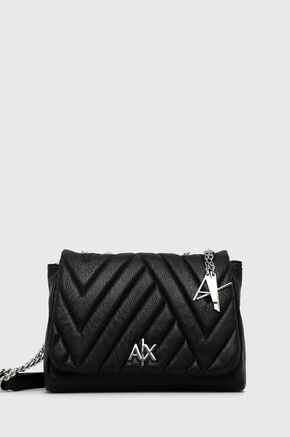 Torbica Armani Exchange črna barva - črna. Majhna torbica iz kolekcije Armani Exchange. na zapenjanje