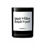 Candly dišeča sojina sveča Inhale the future/Exhale the past - črna. Dišeča sveča iz kolekcije Candly. Model izdelan iz stekla.