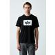 Alpha Industries kratka majica moška bombažna Washed Out črna 268512