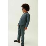 Otroške hlače s primesjo lanu Liewood Orlando Linen Pants - modra. Otroške lahkotne hlače iz kolekcije Liewood. Model izdelan iz enobarvne tkanine. Model iz zračne tkanine z visoko vsebnostjo lanu.