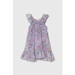 Otroška obleka Pinko Up vijolična barva - vijolična. Otroški obleka iz kolekcije Pinko Up. Model izdelan iz vzorčaste tkanine. Zaradi vsebnosti poliestra je tkanina bolj odporna na gubanje.