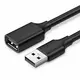 slomart ugreen kabel usb (moški) - usb (ženski) podaljšek 2.0 480mb/s 3m črn (us103)