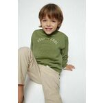Otroški pulover Mayoral zelena barva - zelena. Otroški pulover iz kolekcije Mayoral, izdelan iz pletenine z nalepko. Model iz izjemno udobne tkanine z visoko vsebnostjo bombaža.