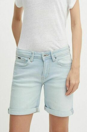 Jeans kratke hlače Pepe Jeans SLIM SHORT MW ženske