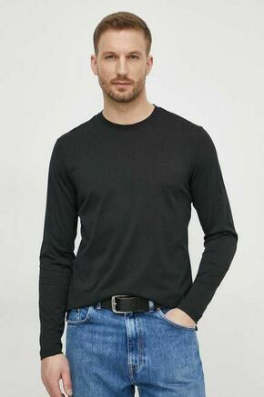 Svilena srajca z dolgimi rokavi Liu Jo črna barva - črna. Majica z dolgimi rokavi iz kolekcije Liu Jo. Model izdelan iz tanke