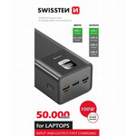 SWISSTEN POWER LINE POWER BANK 50000 mAh 100W DOBAVA ENERGIJE Črna