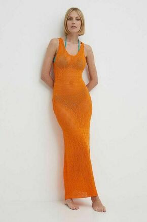 Obleka za na plažo Desigual KENIA oranžna barva