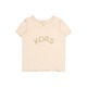 Otroška bombažna kratka majica Michael Kors bež barva - bež. Otroški kratka majica iz kolekcije Michael Kors. Model izdelan iz tanke, rahlo elastične pletenine.