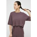 Kratka majica Fila Campione ženska, vijolična barva - vijolična. Kratka majica iz kolekcije Fila. Model izdelan iz materiala z visoko vsebnostjo viskoze.