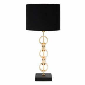 Namizna svetilka v črni in zlati barvi Mauro Ferretti Glam Rings