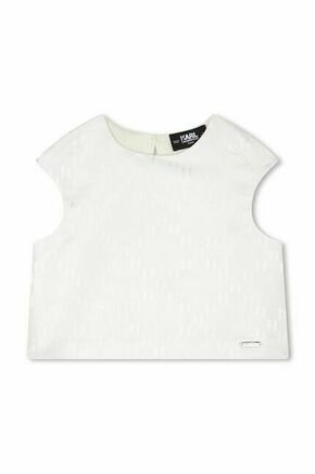 Otroška bluza Karl Lagerfeld bež barva - bež. Bluza iz kolekcije Karl Lagerfeld