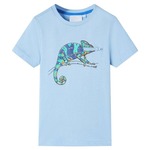 vidaXL Otroška majica z kratkimi rokavi svetlo modra 104